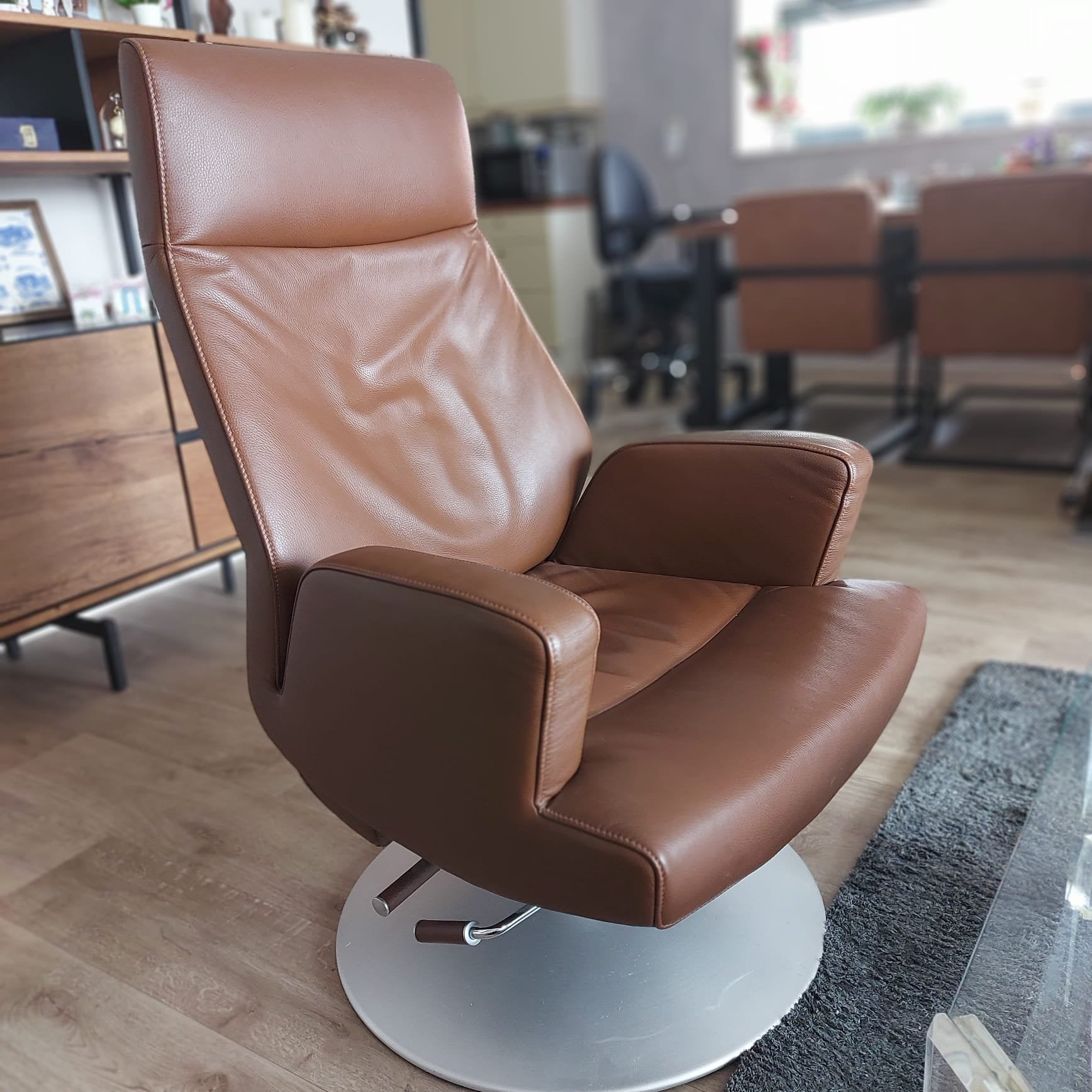 Design Klassieker: de Sede DS-256 Lederen Relaxfauteuil, Ophalen, Zo goed als nieuw, 50 tot 75 cm, Leer