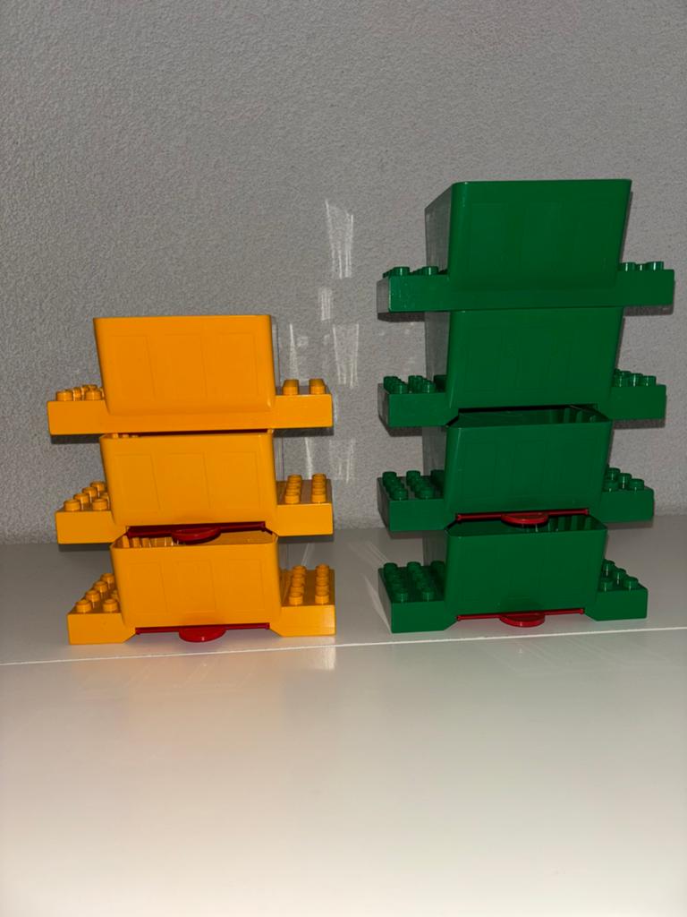 Lego Duplo laadbakken voor bij een trein of vrachtwagen, Ophalen of Verzenden, Gebruikt, Duplo