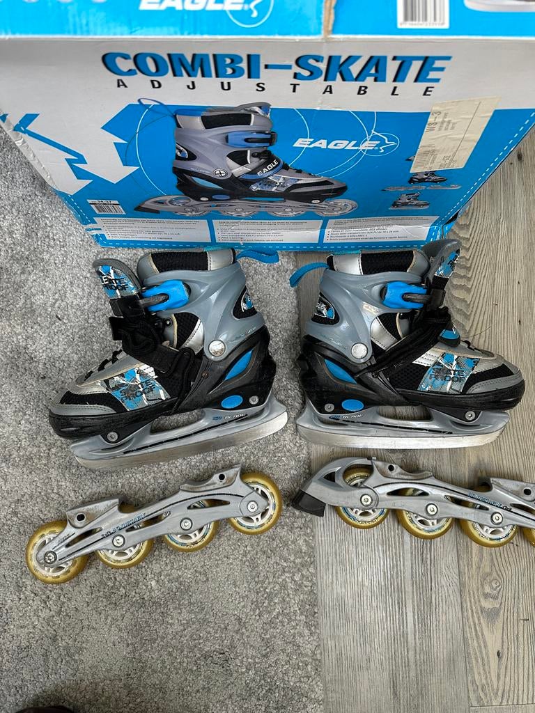 Verstelbare combi-skates (skeelers & schaatsen) maat 34-37, Ophalen of Verzenden, Gebruikt, Overige typen, Overige merken