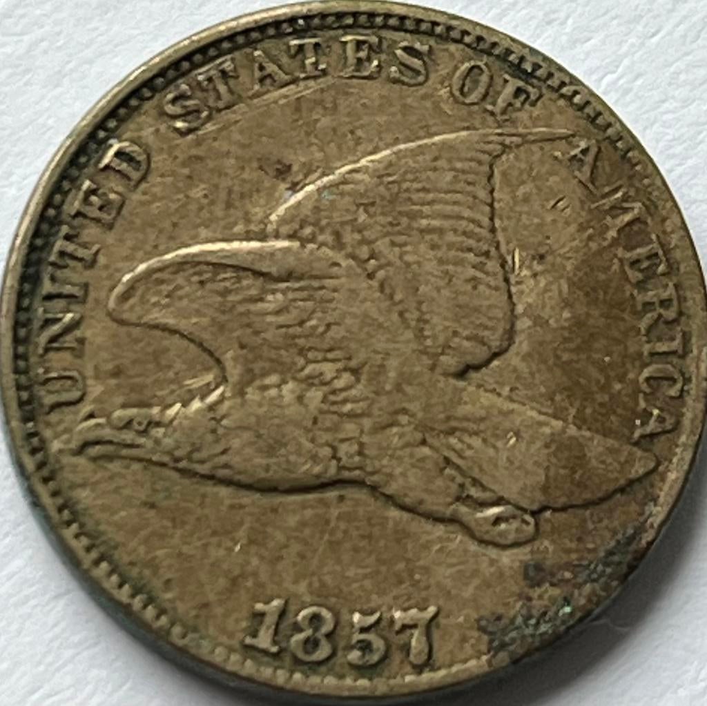 Verenigde Staten een cent 1857, Ophalen of Verzenden, Noord-Amerika, Losse munt
