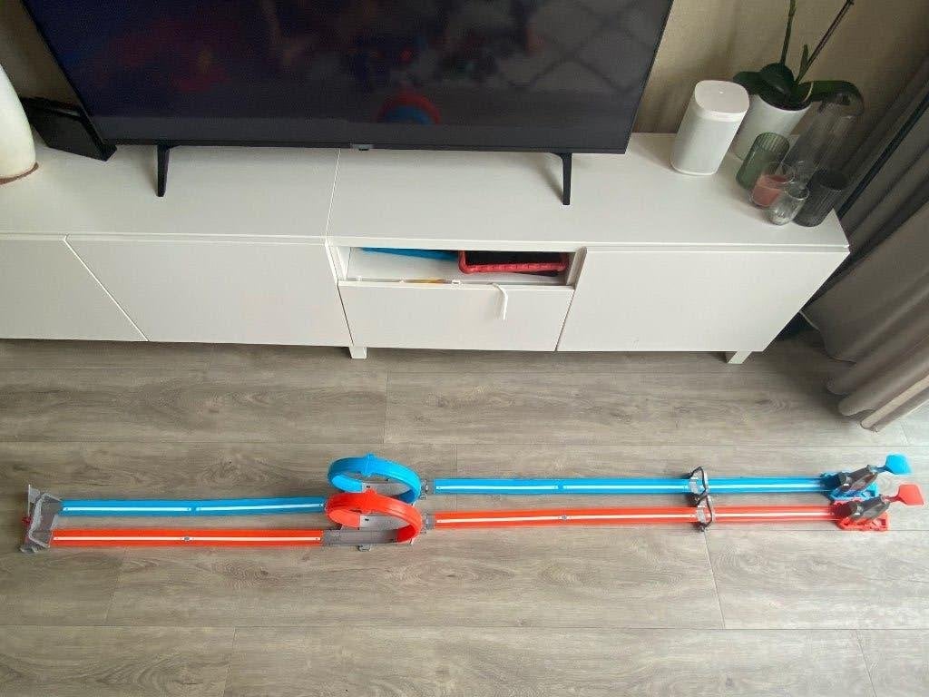Hot Wheels racebaan double looping dash, Ophalen, Hot Wheels, Racebaan, Gebruikt