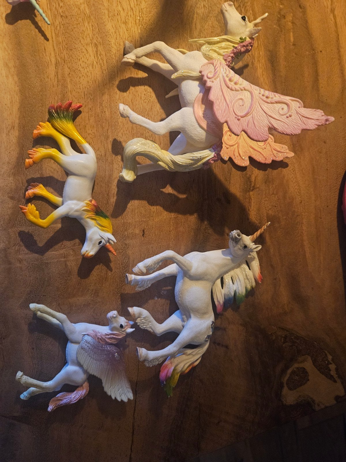 4 Schleich eenhoorns en 3 Playmobil eenhoorns en fee, Ophalen of Verzenden