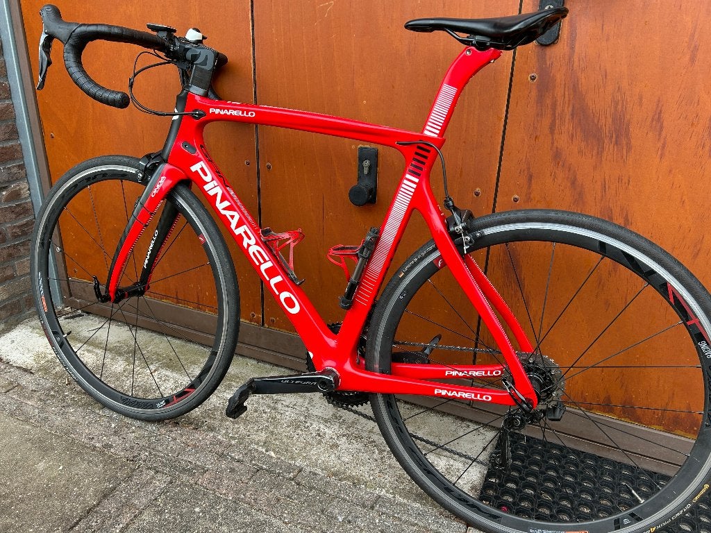 Racefiets Pinarello - - electronisch schakelen, Fietsen en Brommers, Gebruikt, Carbon, Velgrem, Meer dan 20 versnellingen