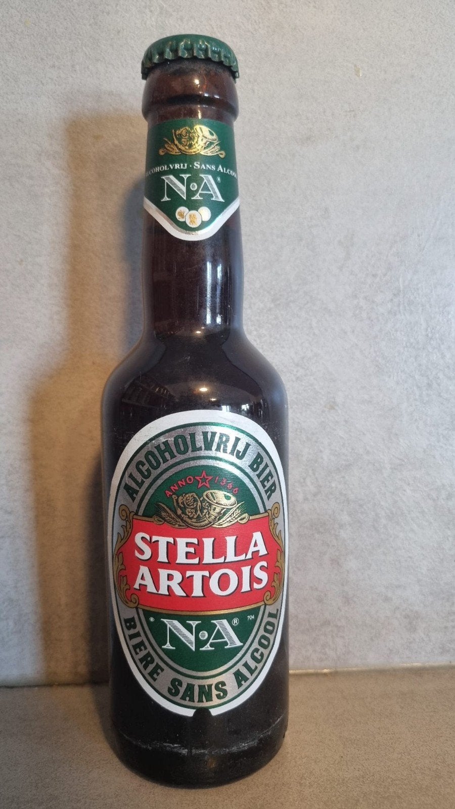 Stella Artois '96, 25cl - Alcoholvrij - Interbrew, Brussels, Verzamelen, Ophalen of Verzenden, Zo goed als nieuw, Flesje(s), Stella Artois