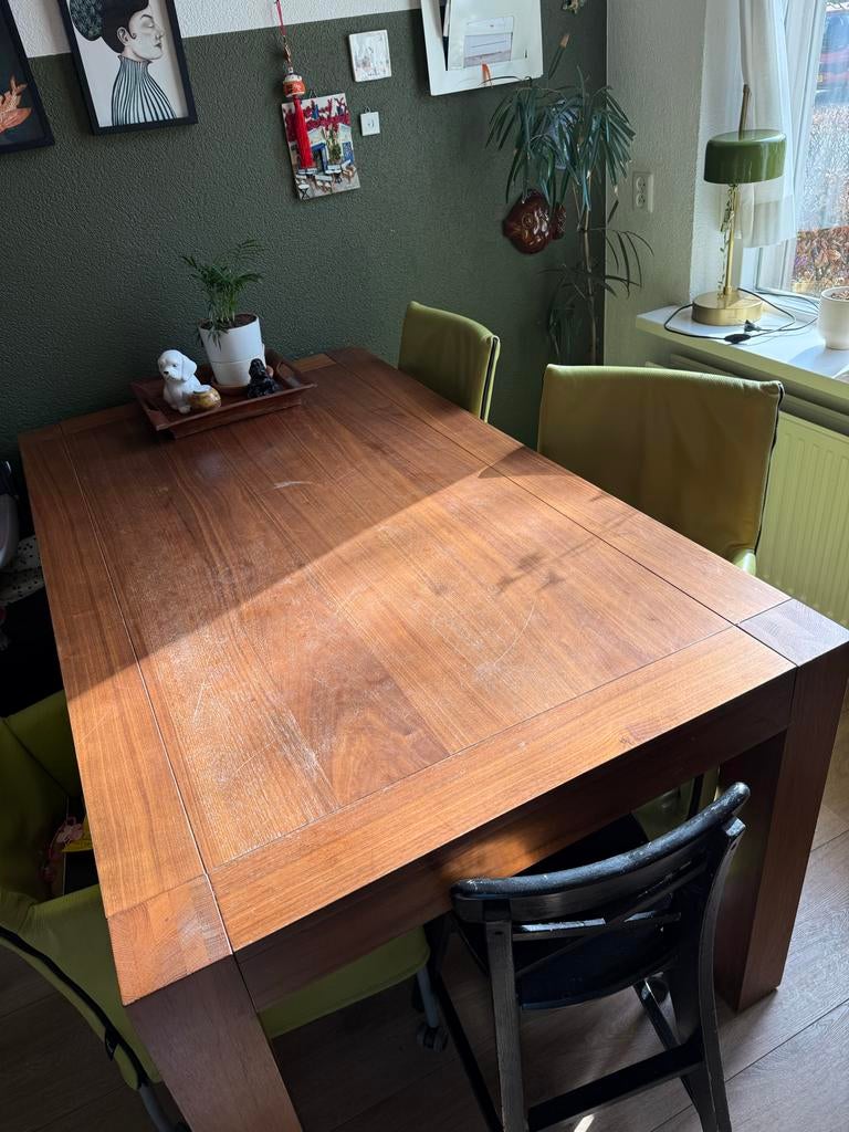 Eettafel, Huis en Inrichting, Tafels | Eettafels, Ophalen, Gebruikt, 50 tot 100 cm, 150 tot 200 cm