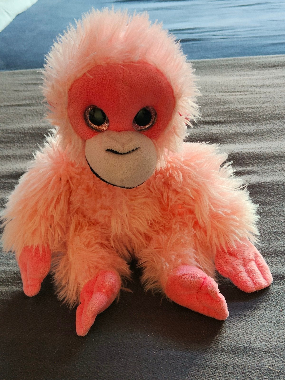 Roze aap knuffel - ongeveer 32 cm, Gebruikt, Ophalen of Verzenden, Middelgroot (20 tot 80 cm), Roze