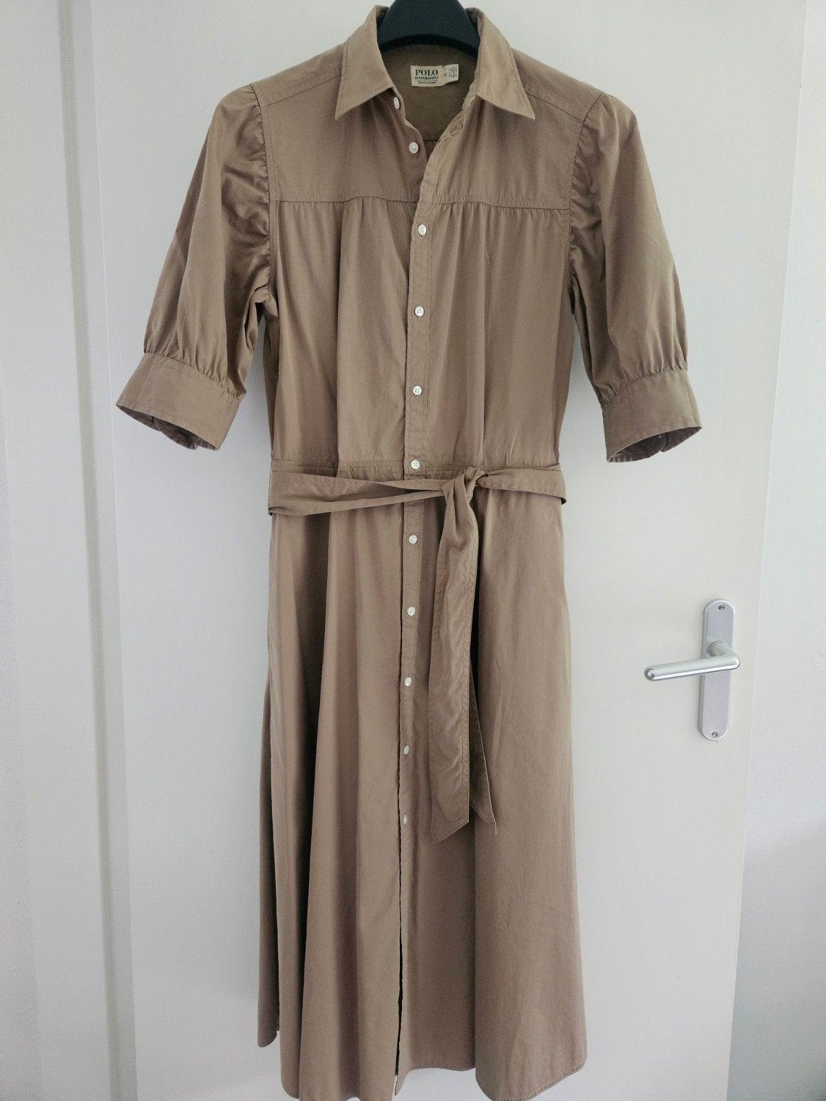 Polo Ralph Lauren Blousejurk Khaki Maat 38, Maat 38/40 (M), Polo Ralph Lauren, Overige kleuren, Ophalen of Verzenden