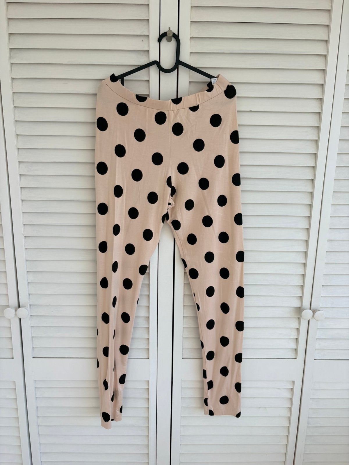 Tante Betsy L legging polkadot stippen creme zwart, Ophalen of Verzenden, Zo goed als nieuw, Zwart, Lang