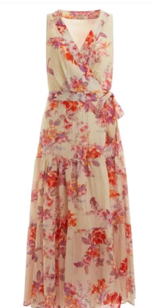 Lange bloem print Marciano by GUESS omslagjurk maat M, NIEUW, Maat 38/40 (M), Overige kleuren, Verzenden, Nieuw