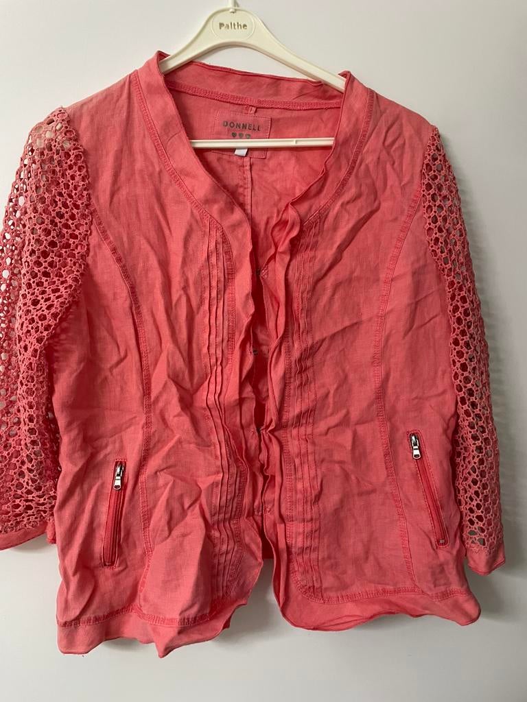 Zalm roze blouse, Kleding | Dames, Jasjes, Kostuums en Pakken, Ophalen of Verzenden, Zo goed als nieuw, Maat 38/40 (M), Roze