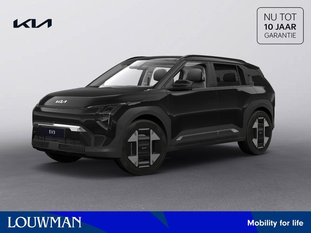 Kia EV3 Plus Advanced 81.4 kWh *VOORRAADVOORDEEL* Snel lever, Auto's, Kia, Zwart, Automatische klimaatregeling, 204 pk, SUV of Terreinwagen