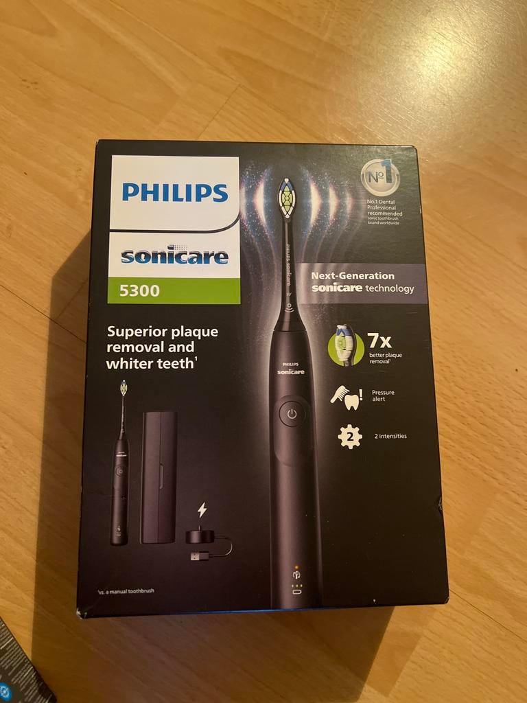 Philips Sonicare 5300 Elektrische Tandenborstel Zwart, Ophalen of Verzenden, Nieuw, Mondverzorging