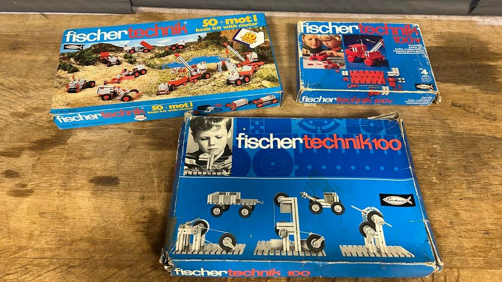 Fischer Technik. 100. 50+mot. 100v., Ophalen of Verzenden, Gebruikt, Bouwen, Met licht
