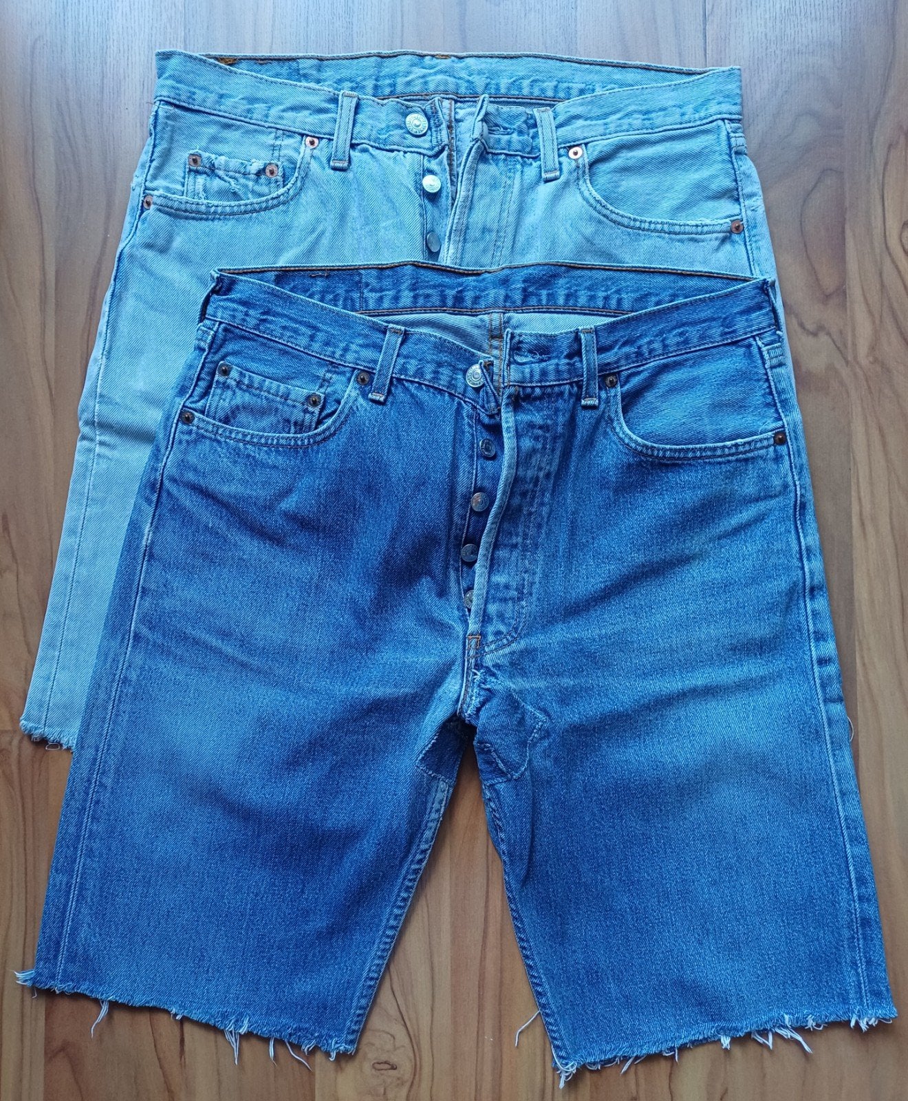 Levi's Vintage 501 jeans shorts - 2 stuks, Ophalen, Levi's, Blauw, W33 - W34 (confectie 48/50)