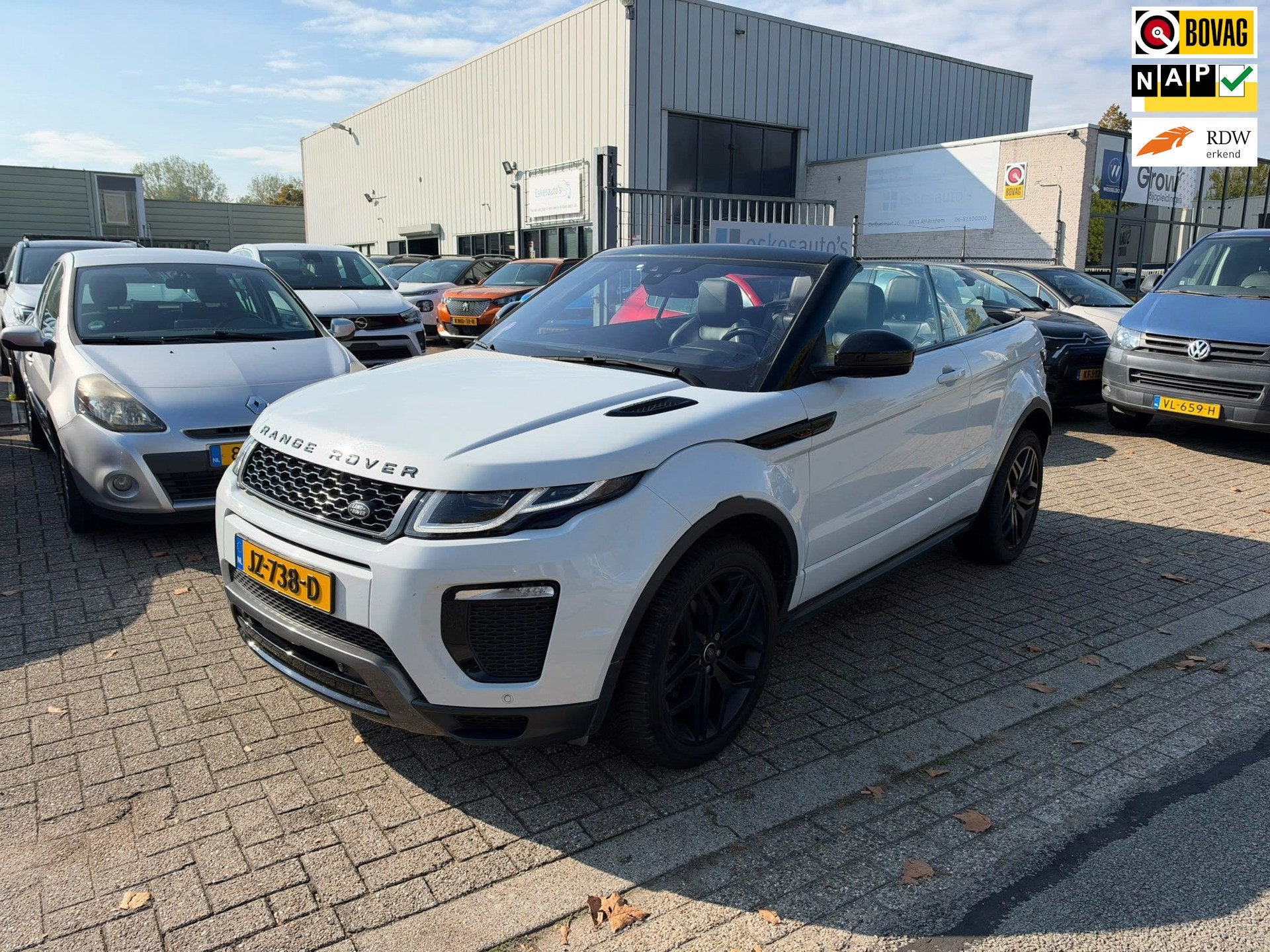 Land Rover Range Rover Evoque Convertible 2.0 Si4 HSE Dynami, Auto's, Dealer onderhouden, Gebruikt, 4 cilinders, Cabriolet