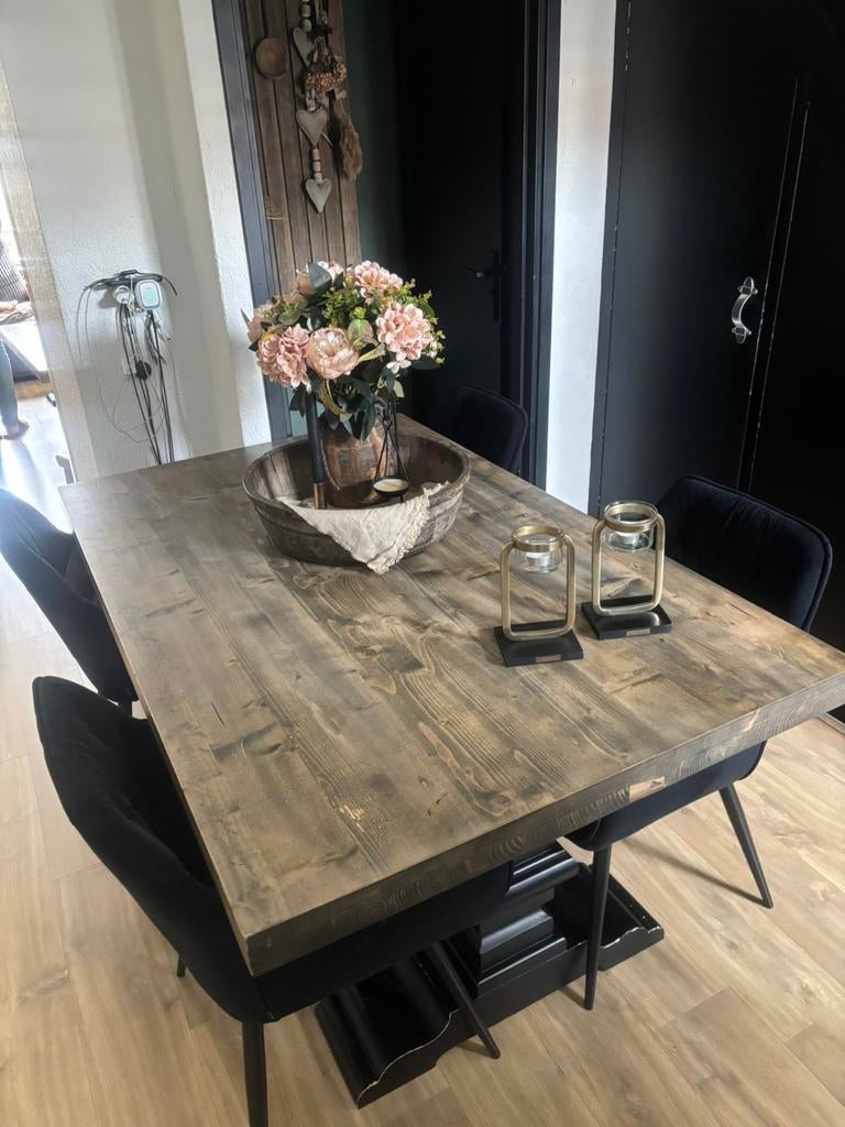 Stoere landelijke kloostertafel/ eettafel, Gebruikt, 200 cm of meer, 50 tot 100 cm, Rechthoekig