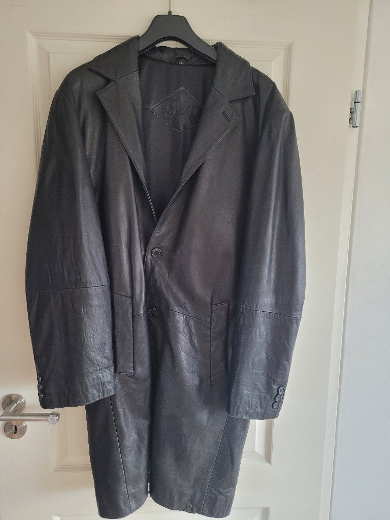 leren jas maat L, Kleding | Heren, Ophalen, Maat 52/54 (L), Zwart, Online