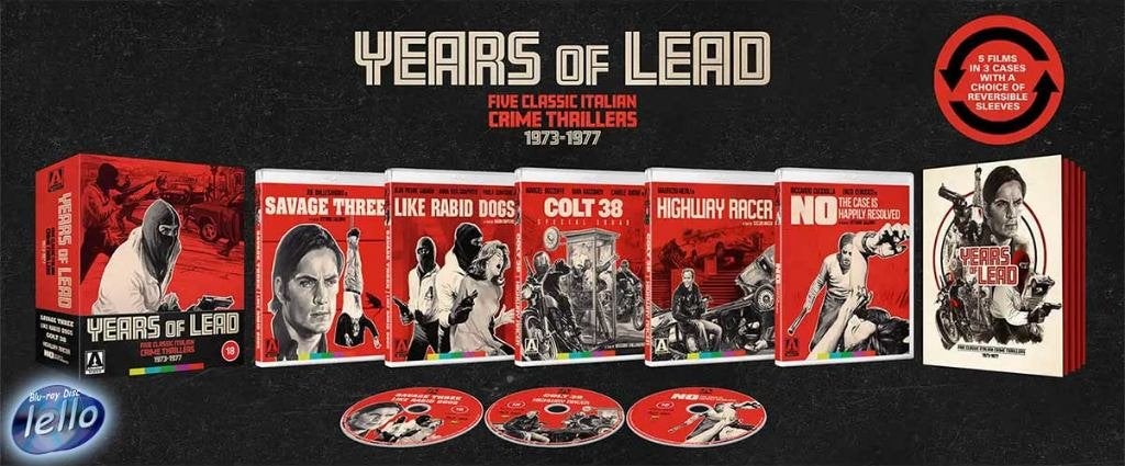 Blu-ray: Years of Lead: 5 Classic Italian Crime Thrillers UK, Ophalen of Verzenden, Zo goed als nieuw, Horror