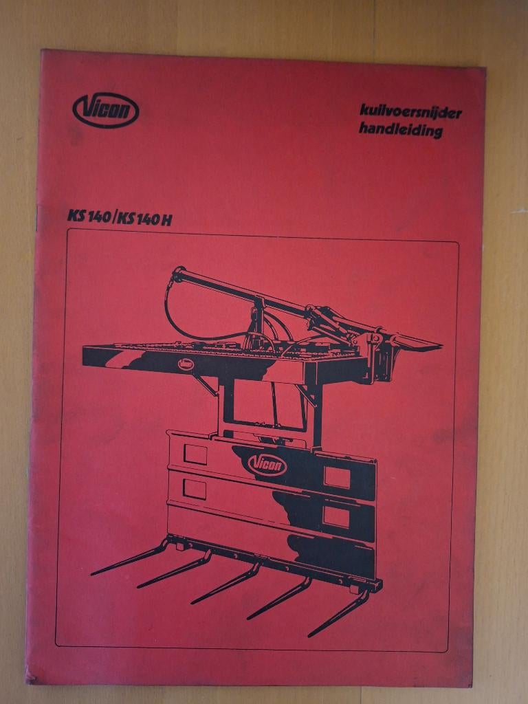 Handleiding Vicon kuilvoersnijder KS 140 / KS 140 H, Verzenden, Gelezen, Tractor en Landbouw