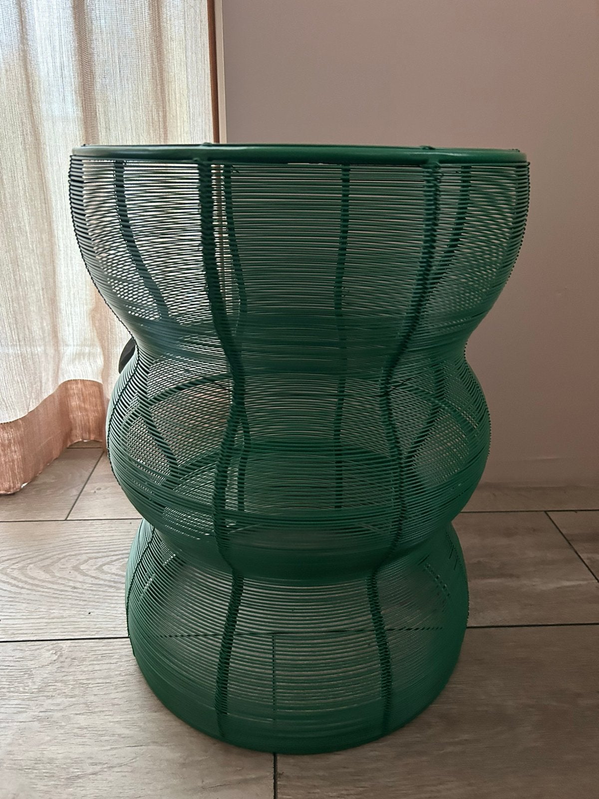 Leitmotiv groen retro kruk/bijzettafel, Ophalen, Minder dan 55 cm, Rond, Nieuw