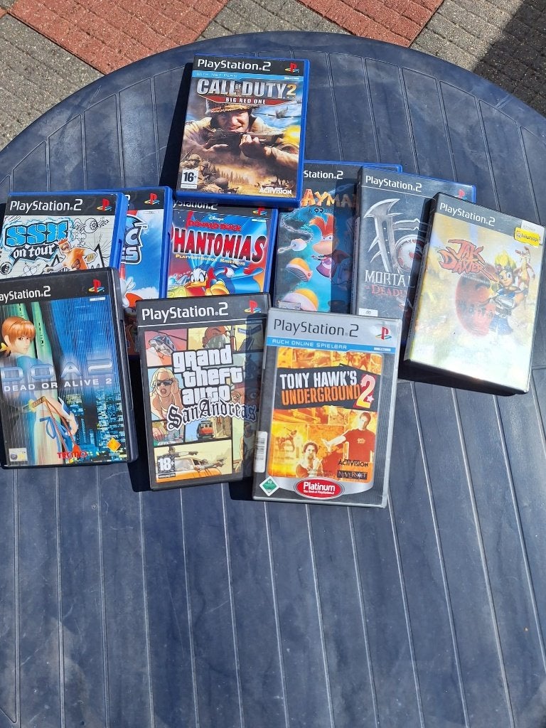 playstation 2, Spelcomputers en Games, Ophalen of Verzenden, Gebruikt, Met 2 controllers, Met games
