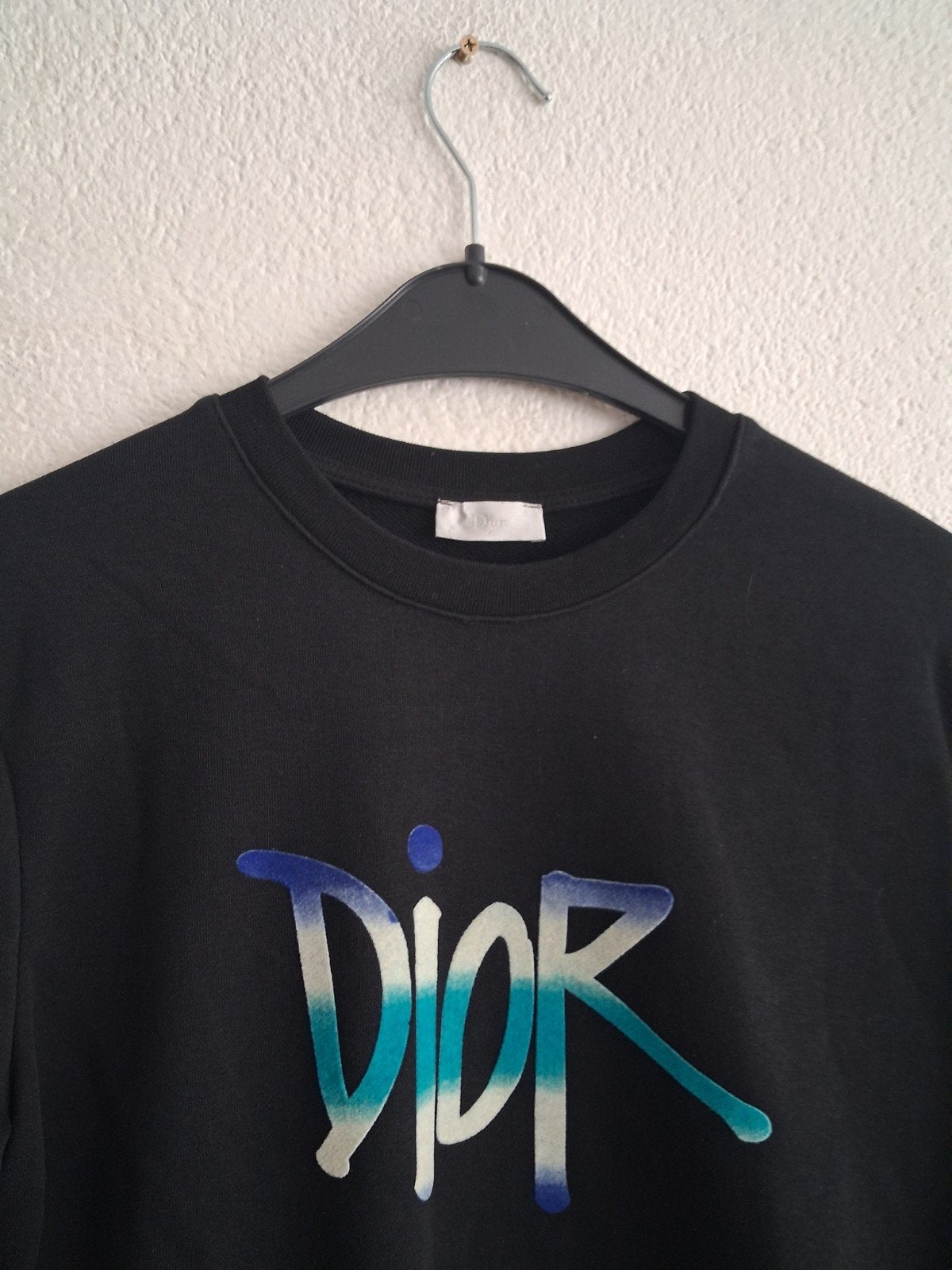 Dior Sweater Zwart met Blauw/Wit Logo Maat  L, Maat 48/50 (M), Zwart, Ophalen of Verzenden, Zo goed als nieuw