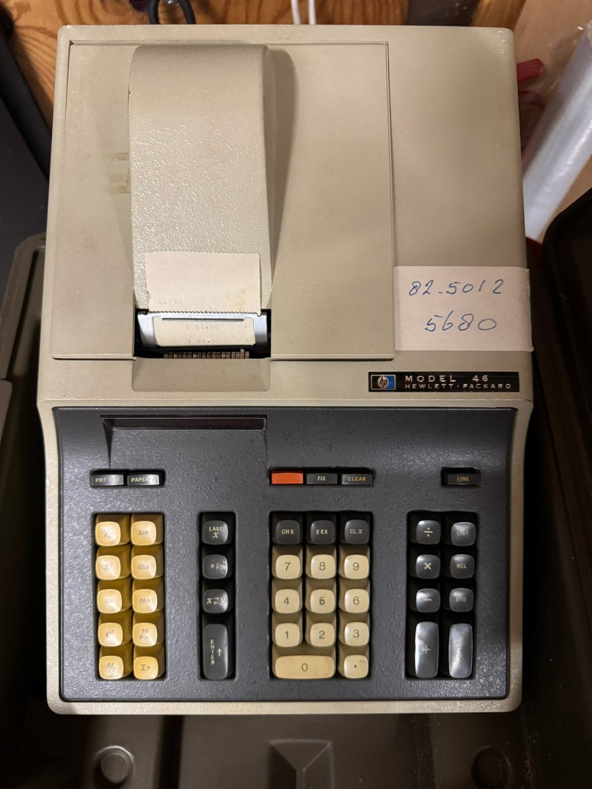 Hewlett-Packard 46 (HP-46) uit 1973, Ophalen