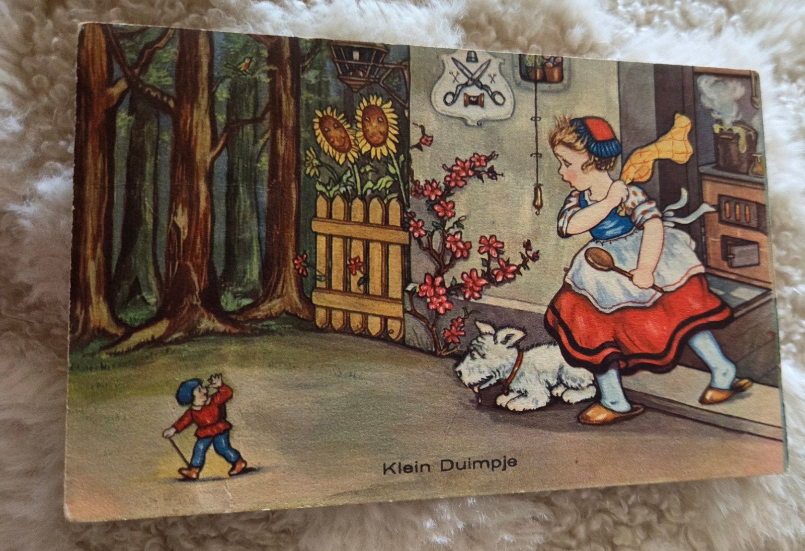 Oude ansichtkaart Klein Duimpje - Gelopen 1932, Verzenden, 1920 tot 1940, Gelopen, Kinderen