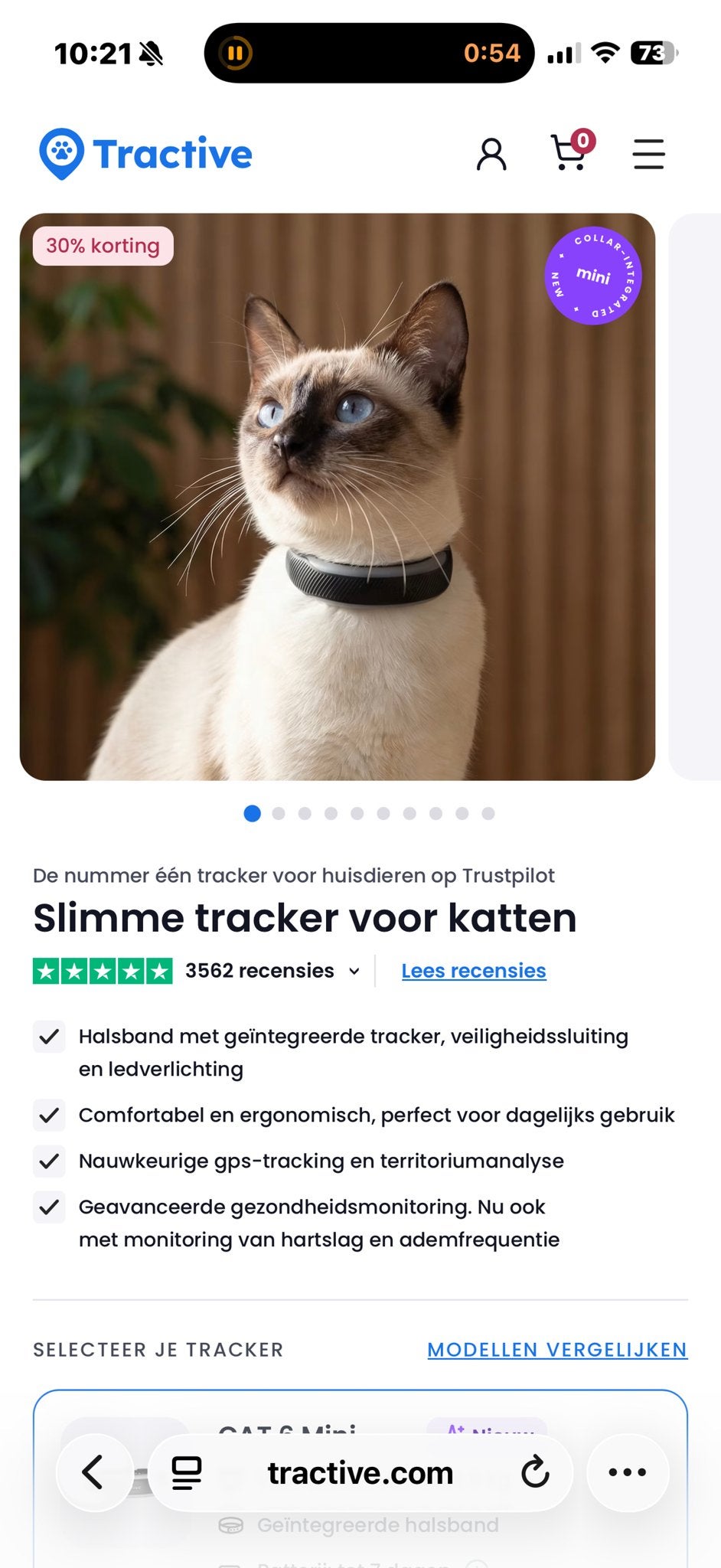 Tractive tracker voor honden en katten, Dieren en Toebehoren, Ophalen of Verzenden, Nieuw