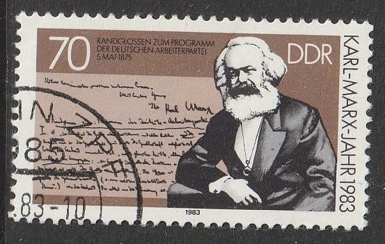 DDR 1983 2787  Karl Marx 70p, Gest, Postzegels en Munten, Ophalen of Verzenden, DDR, Gestempeld