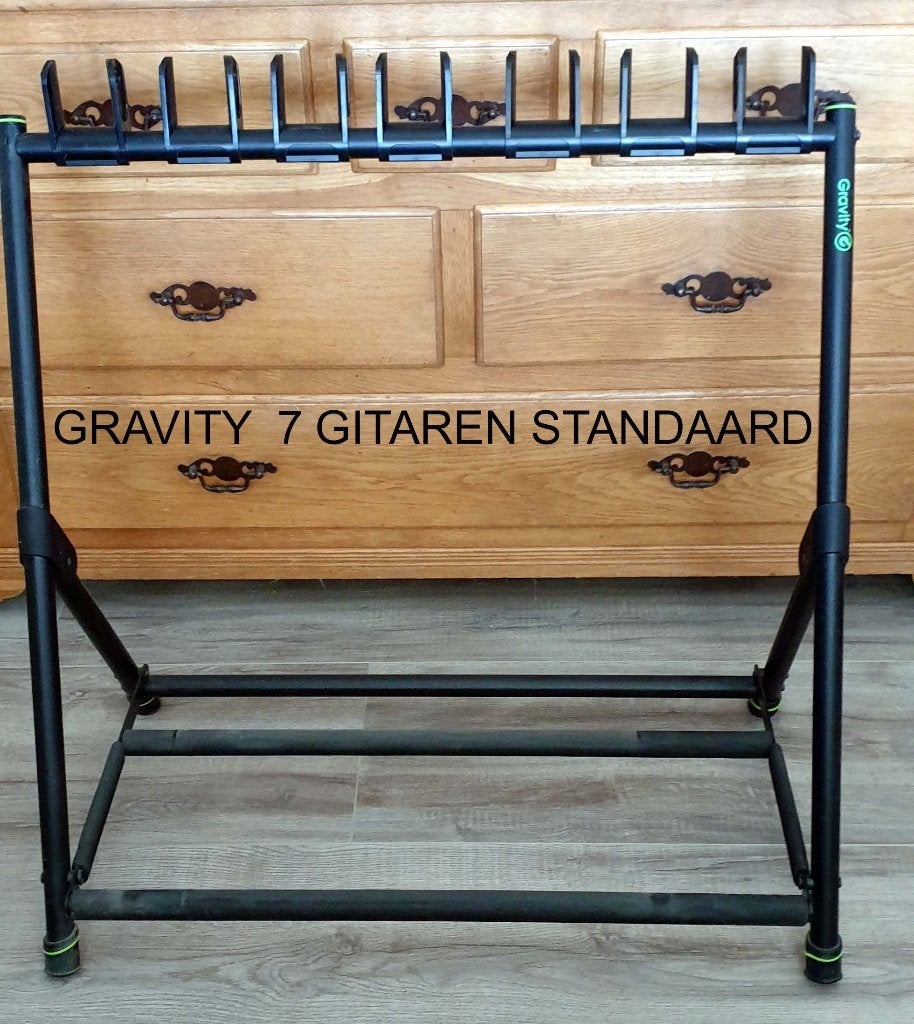 GITAREN STANDAARD GRAVITY VOOR 7 GITAREN., Ophalen of Verzenden, Zo goed als nieuw, Instrumentstandaard, Gitaar