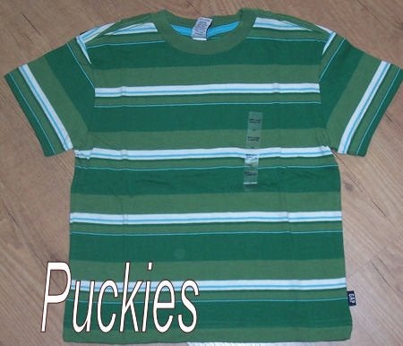 Groen gestreept GAP t-shirt maat 104/110 NIEUW (6488) a, Kinderen en Baby's, Nieuw, Ophalen of Verzenden, Shirt of Longsleeve