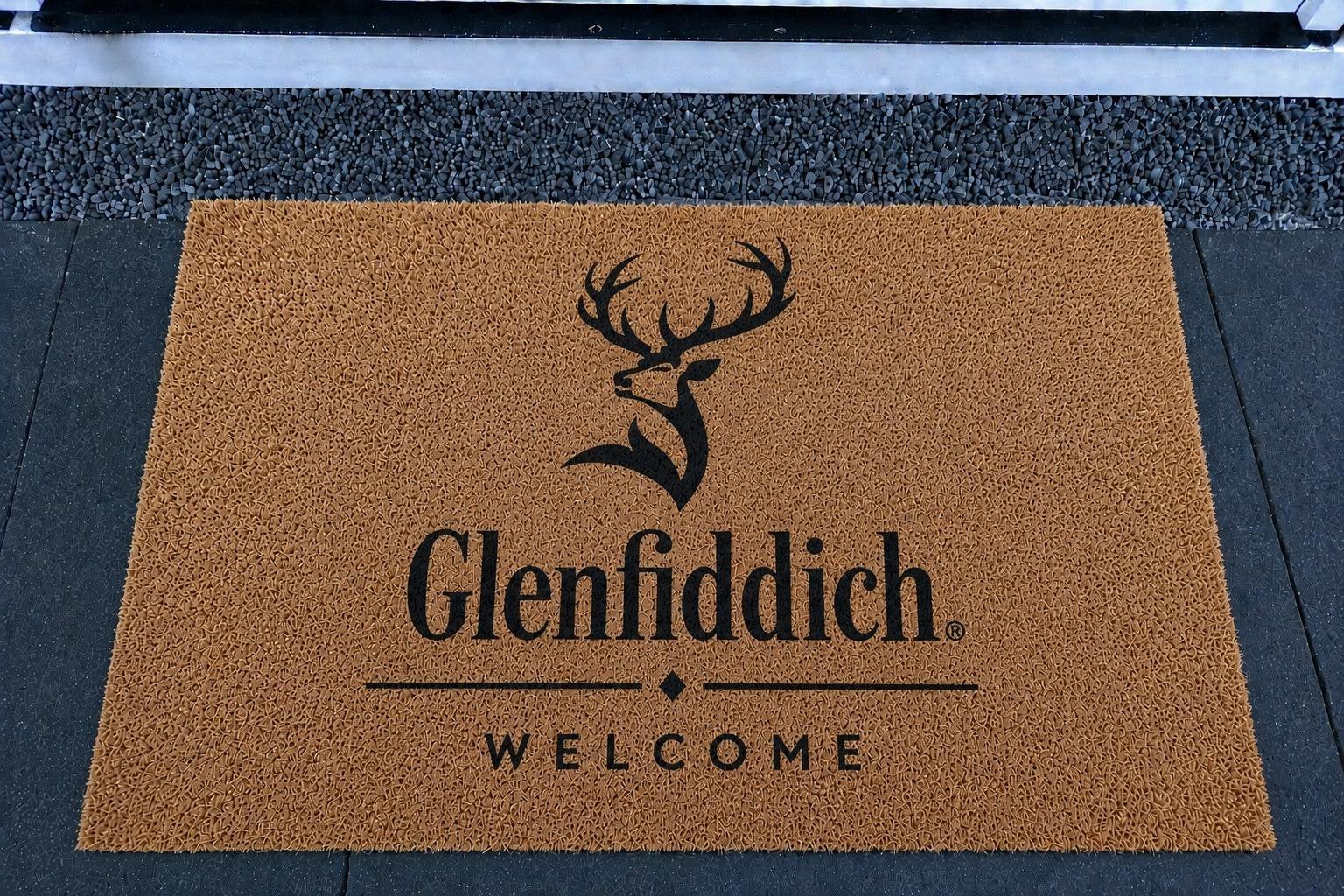 Kokosmat Glenfiddich 60x40cm, Ophalen of Verzenden, Nieuw, Zwart, Overige materialen