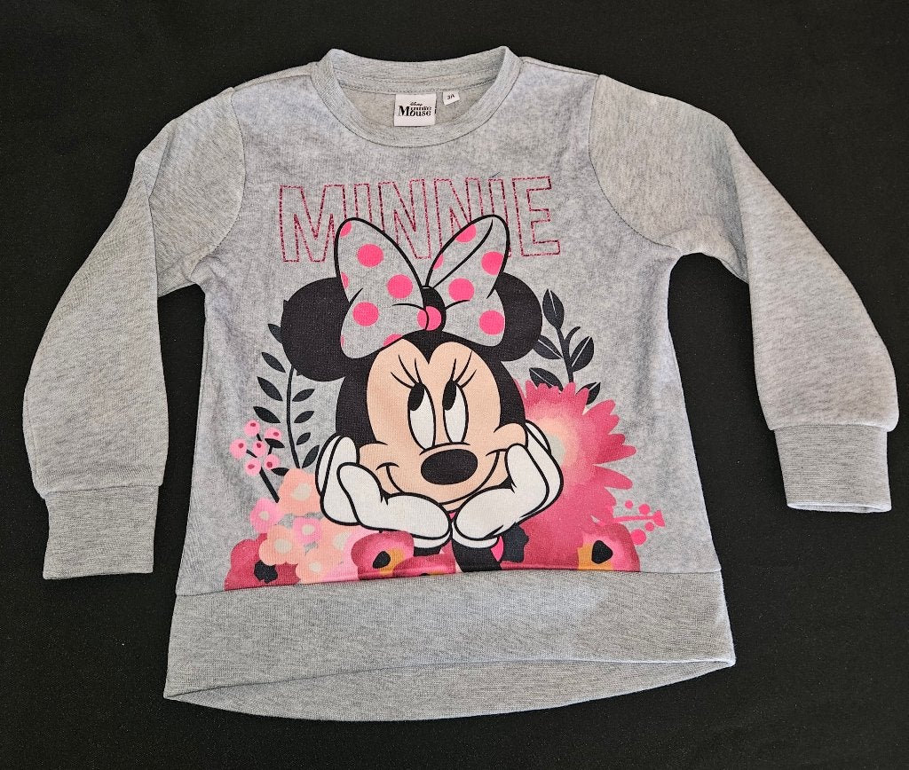 Minnie Mouse joggingpak / huispak grijs maat 128, Disney, Nieuw, Ophalen of Verzenden, A