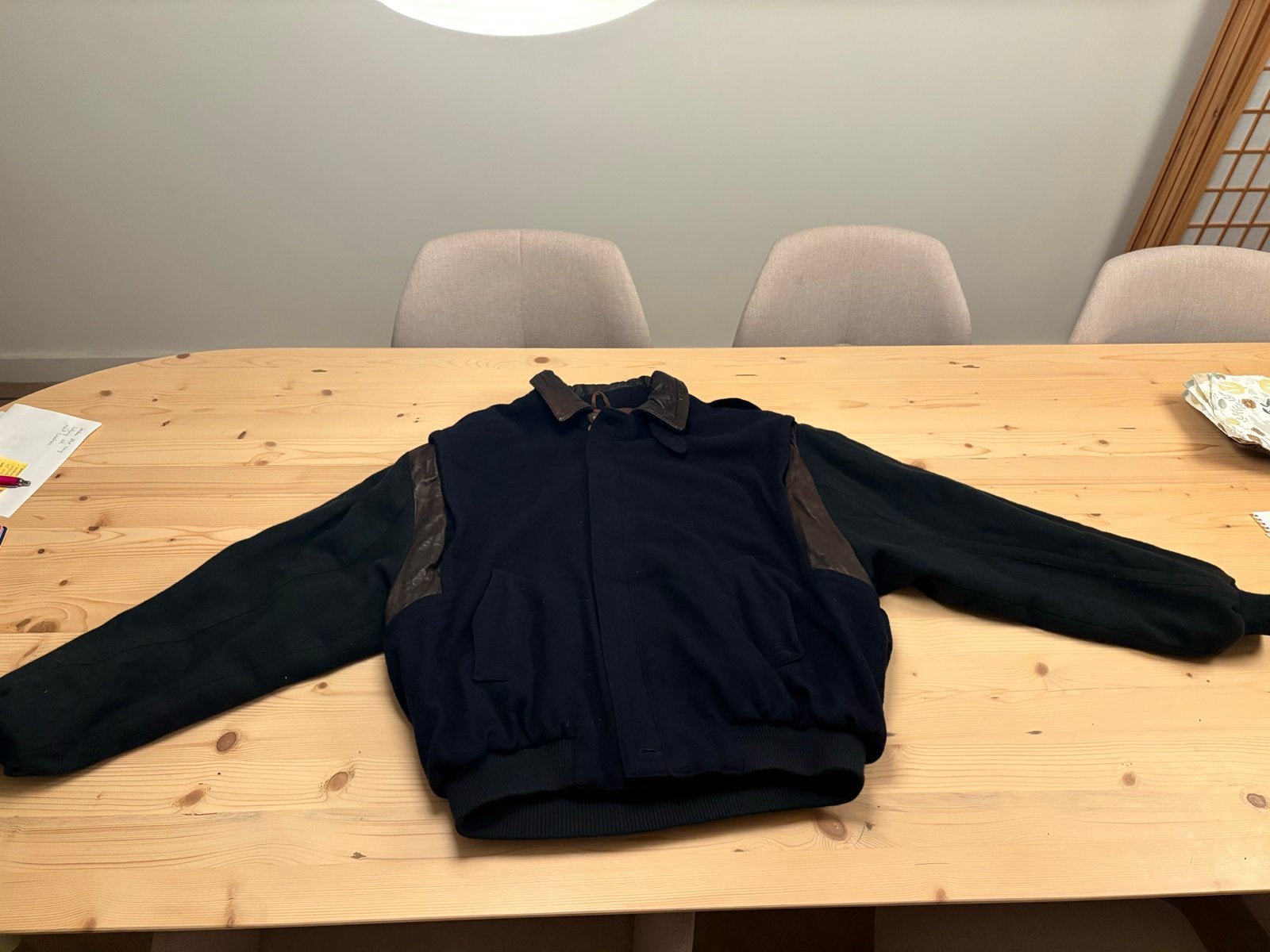 GANT Wool Fraser Bomberjack - Maat XL, Ophalen, Gedragen, Maat 56/58 (XL), Zwart