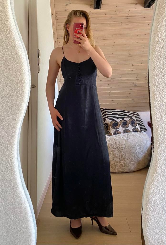 Lange blauwe jurk Scotch & Soda, Kleding | Dames, Jurken, Blauw, Ophalen of Verzenden, Maat 36 (S), Gedragen