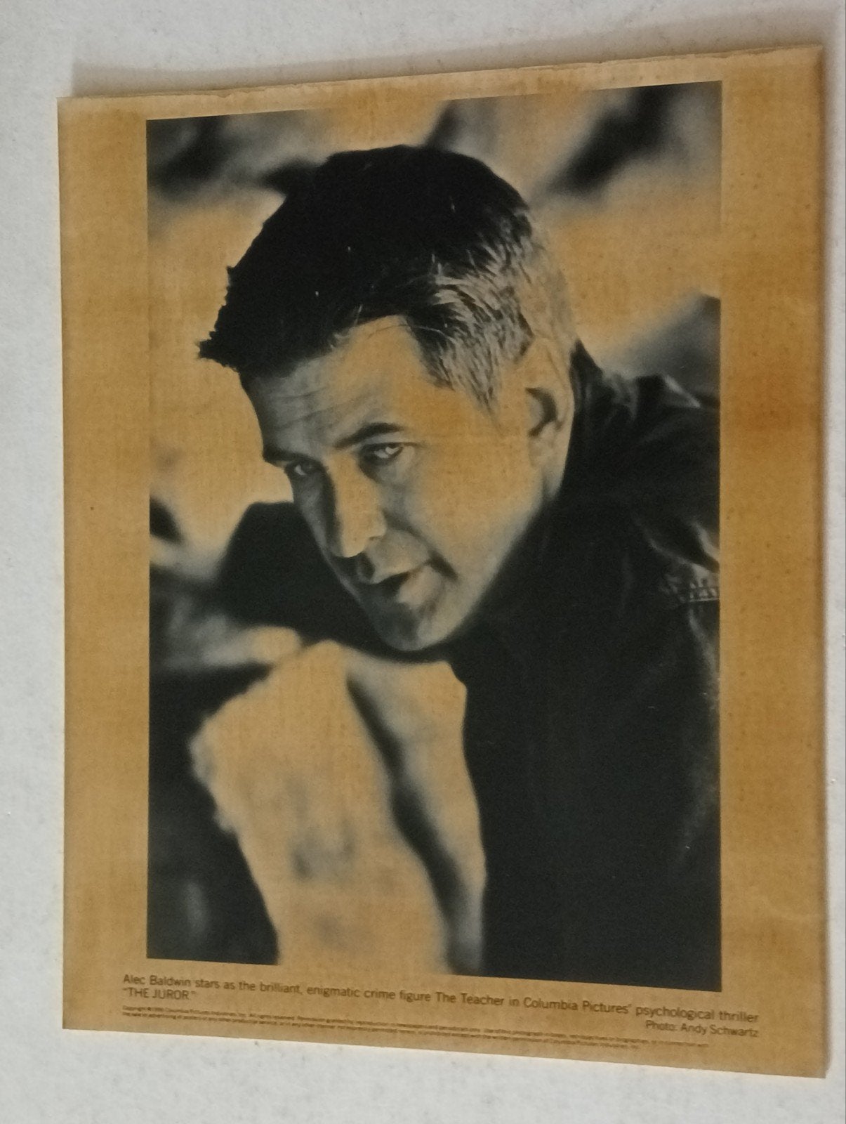 Zeldzame misdruk van filmfoto - Alec Baldwin Andy Schwartz, Verzamelen, Ophalen of Verzenden, Voor 1940