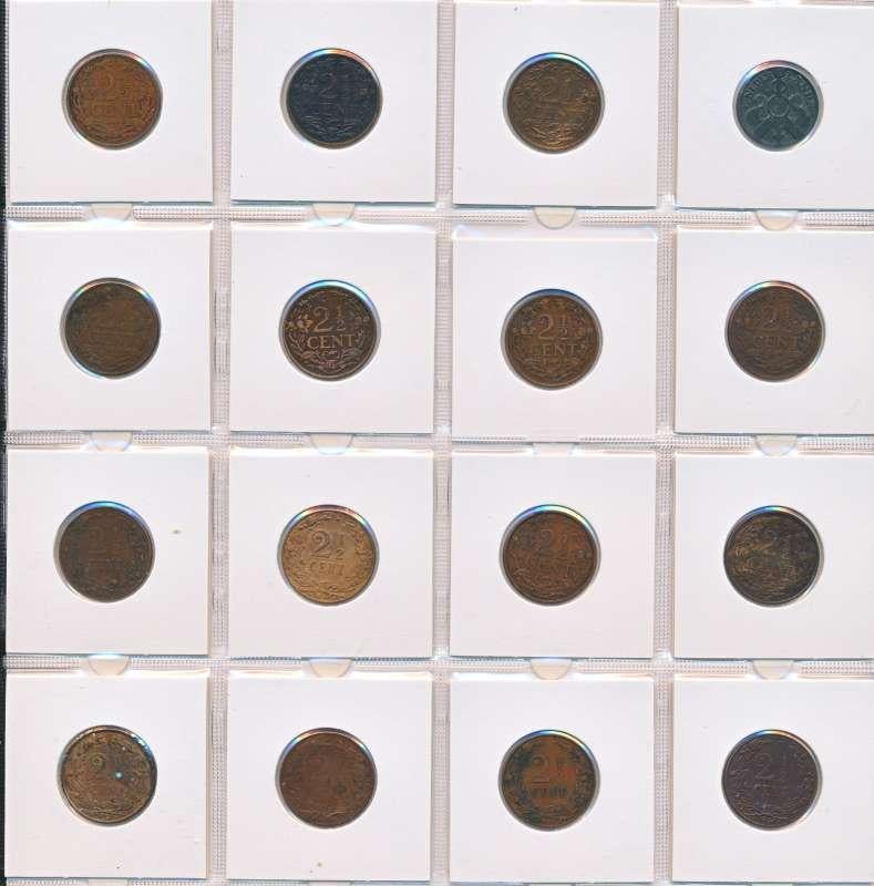 Nederland complete set 2,5 cent 1894-1941 Wilhelmina, Postzegels en Munten, Munten | Nederland, Ophalen of Verzenden, Koningin Wilhelmina
