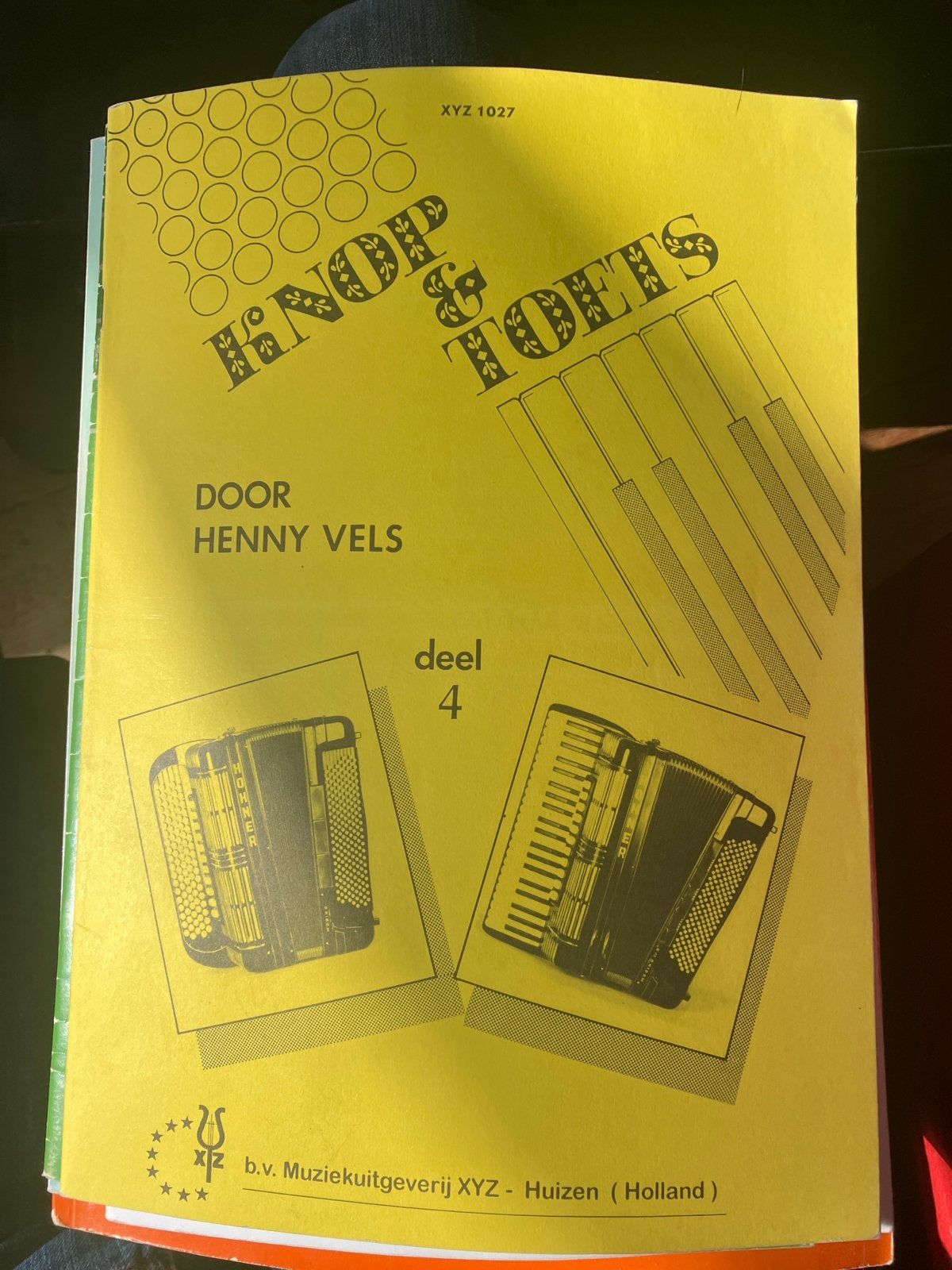 Knop & Toets Deel 4 - Accordeonlesboek Henny Vels, Overige genres, Les of Cursus, Ophalen of Verzenden, Zo goed als nieuw