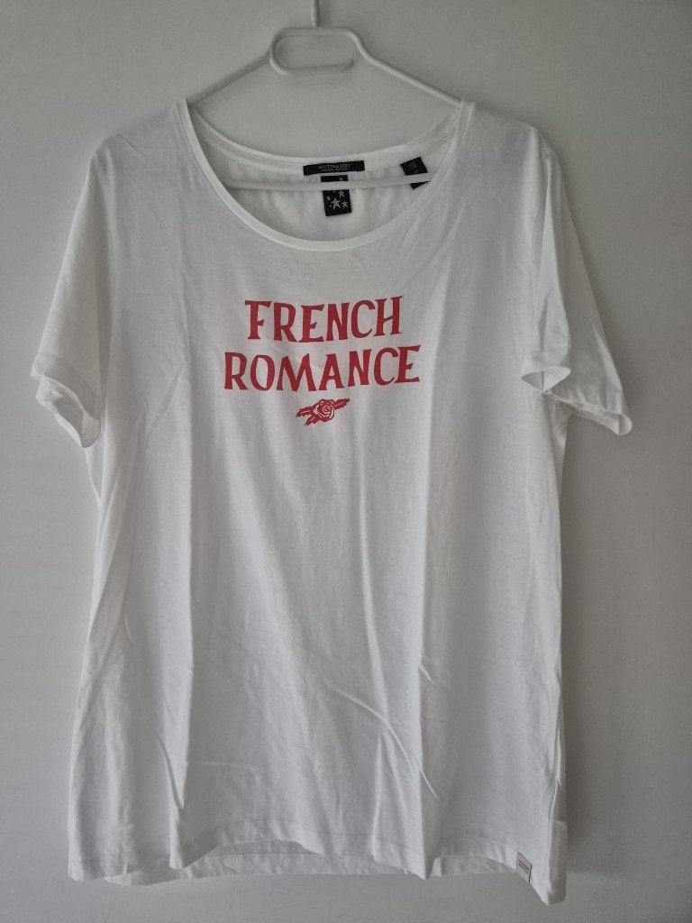 Mooi wit shirt van Maison Scotch maat M, Kleding | Dames, T-shirts, Maat 38/40 (M), Wit, Zo goed als nieuw, Korte mouw