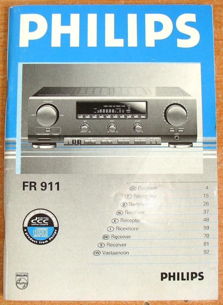 Handleiding Philips FR 911 Receiver, Ophalen, Gebruikt