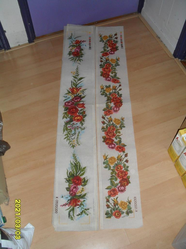 NIEUW 2 x stramien Bloemen - 1. Mag per stuk. En verkoop DMC, Hobby en Vrije tijd, Ophalen of Verzenden, Nieuw, Handborduren, Onderdeel of Toebehoren