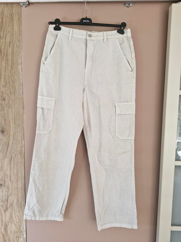 Broek Cream mt 44, Kleding | Dames, Beige, Maat 42/44 (L), Ophalen of Verzenden, Zo goed als nieuw