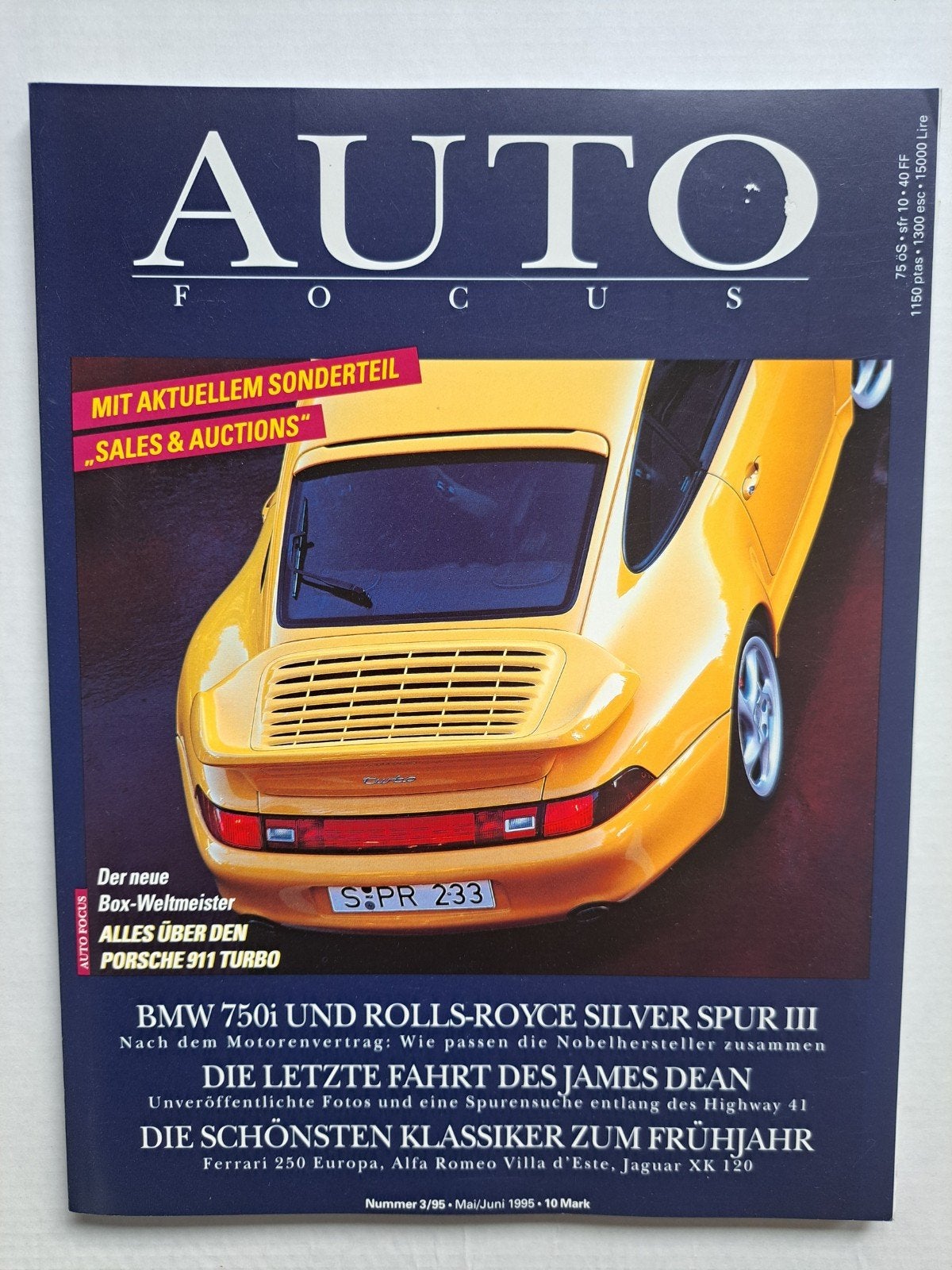 Auto Focus Magazine - Porsche 911 Turbo (Mei/Juni 1995), Ophalen of Verzenden, Gelezen, Porsche