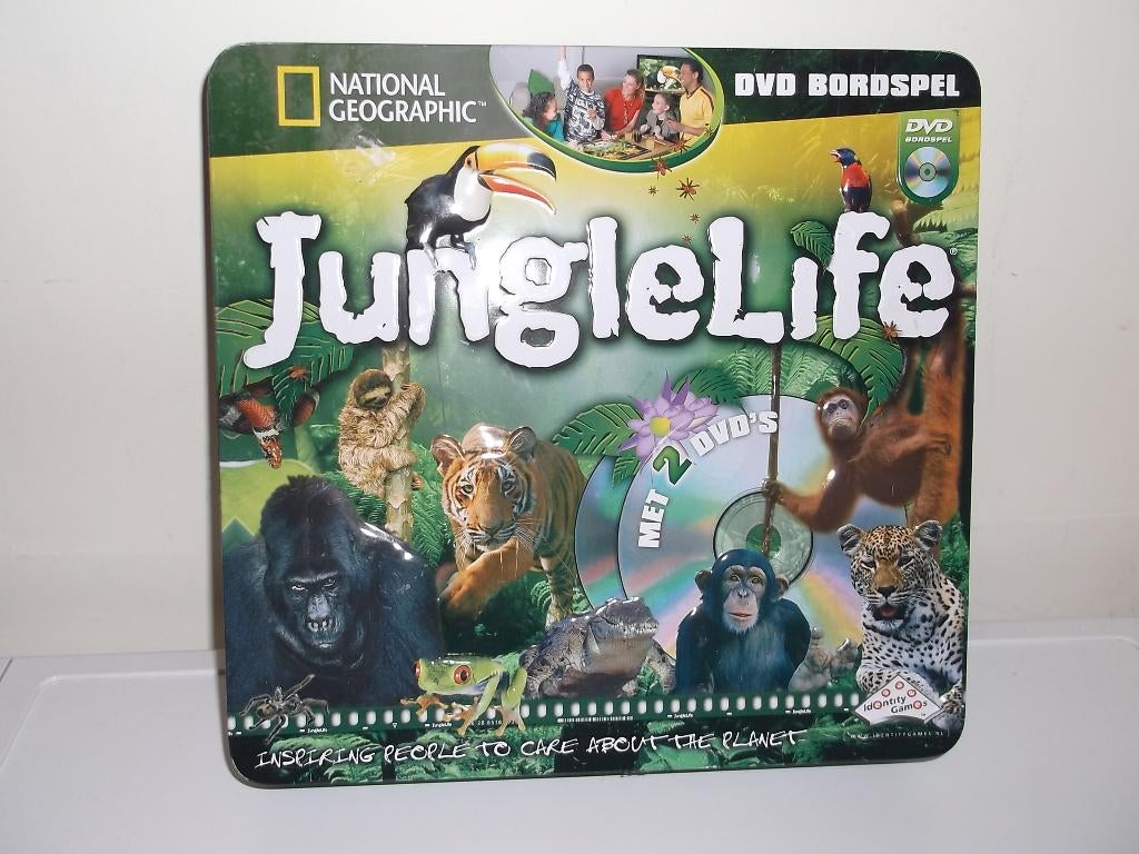 National Geographic Jungle Life Dvd Bordspel, Hobby en Vrije tijd, Gezelschapsspellen | Bordspellen, Vijf spelers of meer, Ophalen of Verzenden