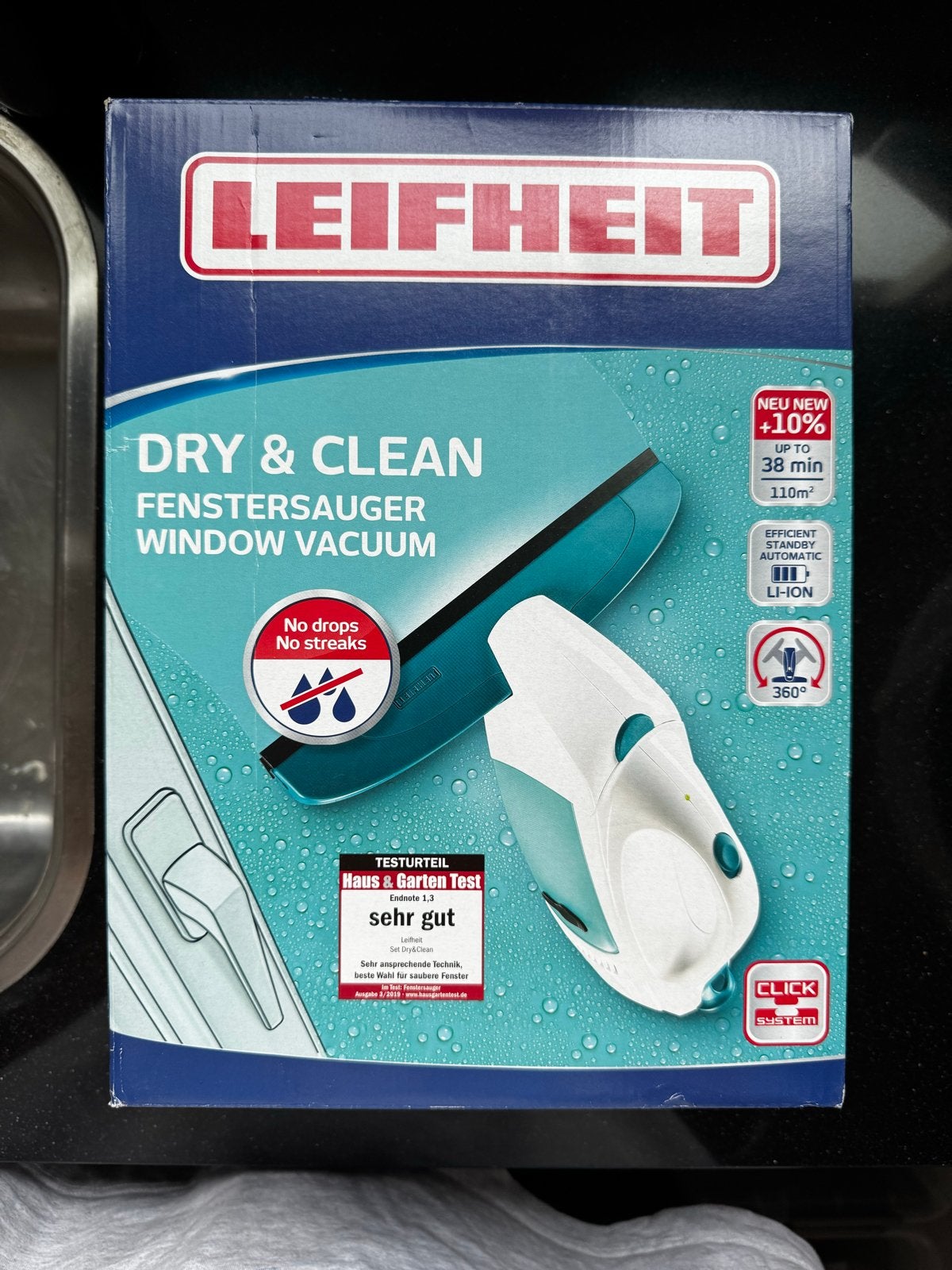 Leifheit Dry & Clean Vensterstofzuiger - Nieuw in doos, Ophalen, Raamwisser of Trekker