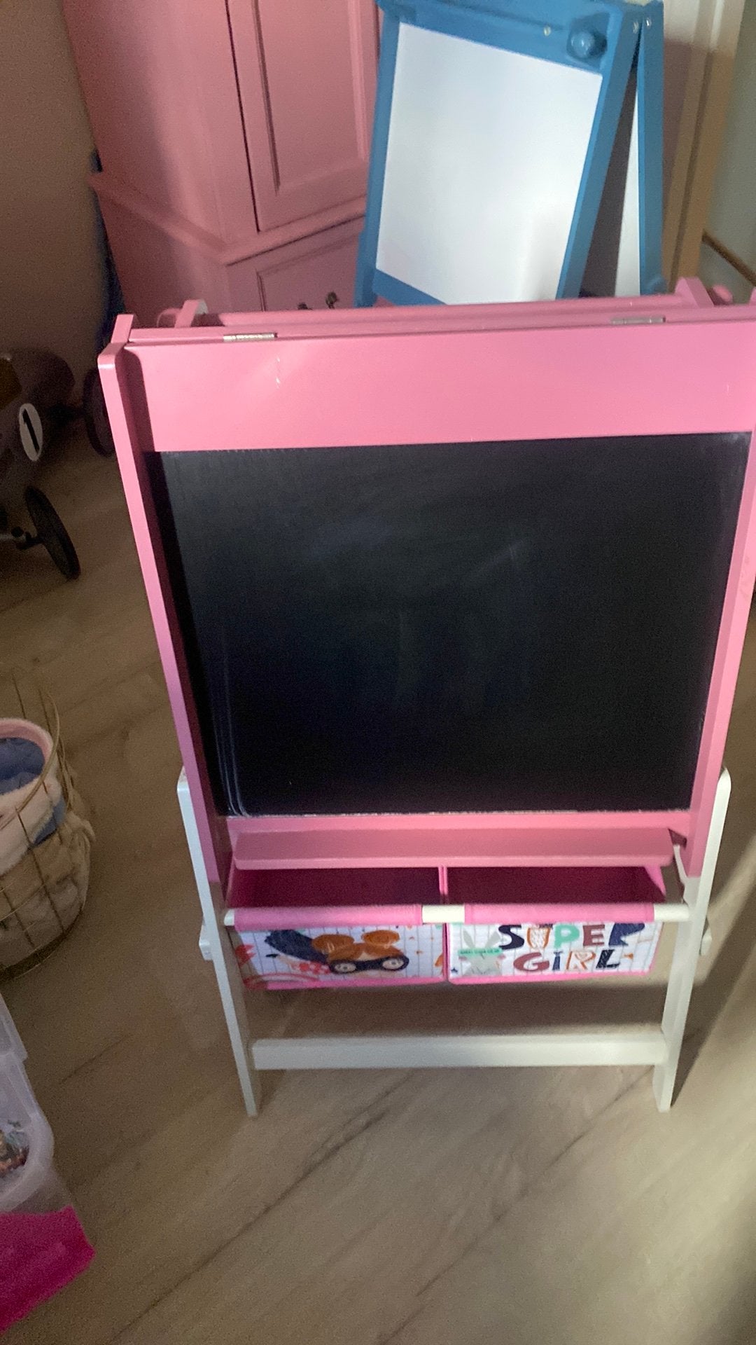 Schoolbord roze, Ophalen, Gebruikt, Krijtbord