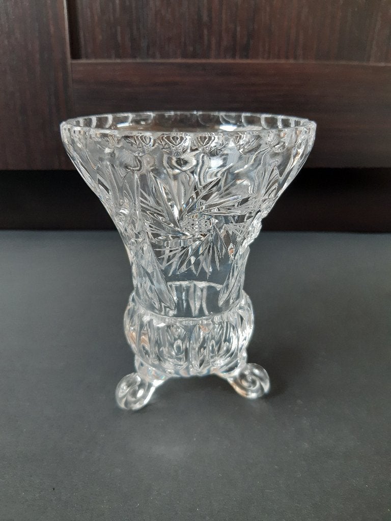 Kristallen voetvaas, Antiek en Kunst, Antiek | Glas en Kristal, Ophalen of Verzenden