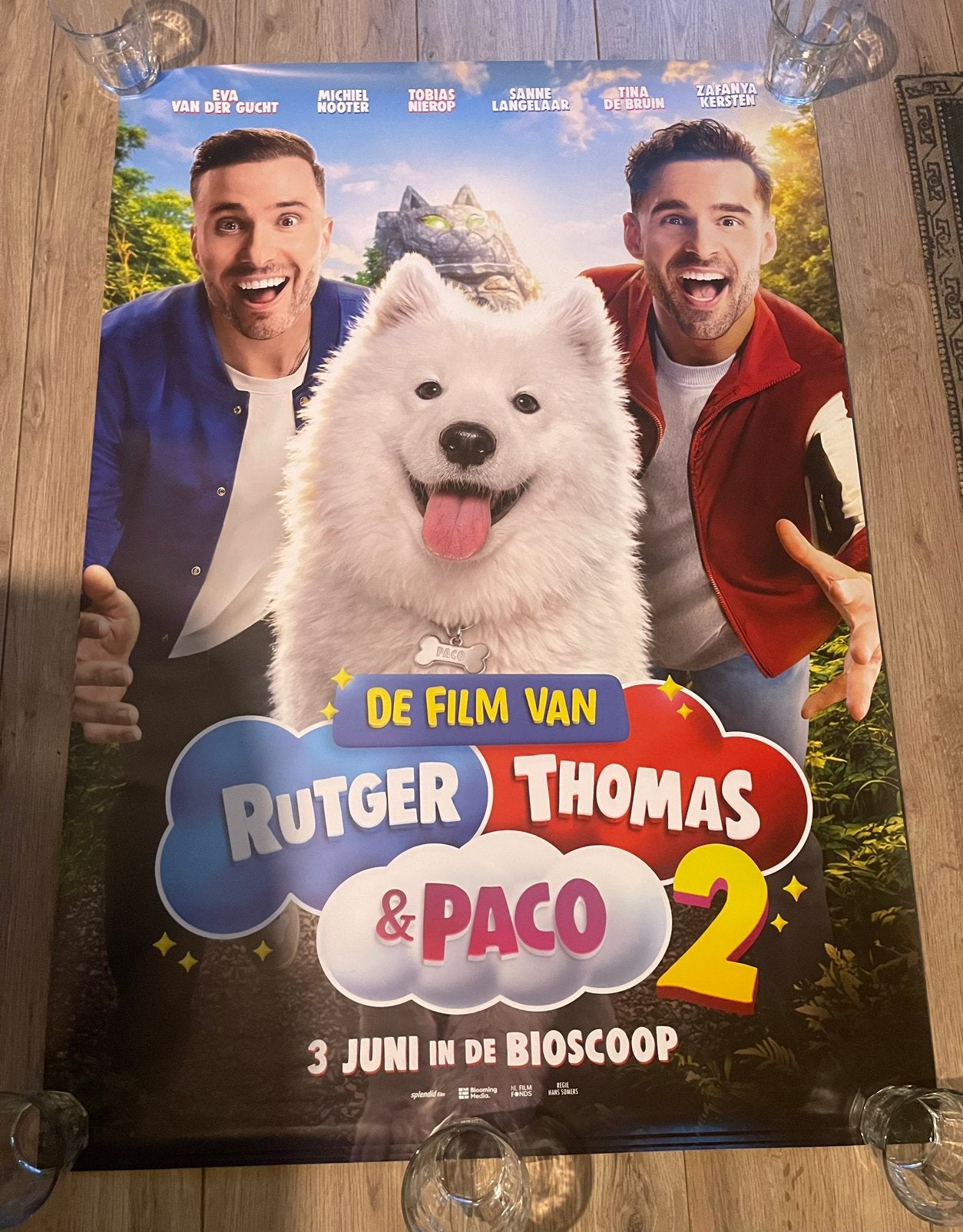 Rutger Tomas & Paco Filmposter 100 x 70 cm, Ophalen of Verzenden, Zo goed als nieuw, Deurposter of groter, Film en Tv