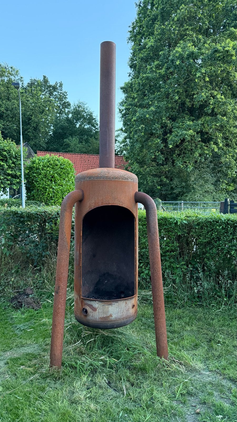 Unieke handgemaakte kachel - Perfect voor evenementen!, Ophalen, Gebruikt